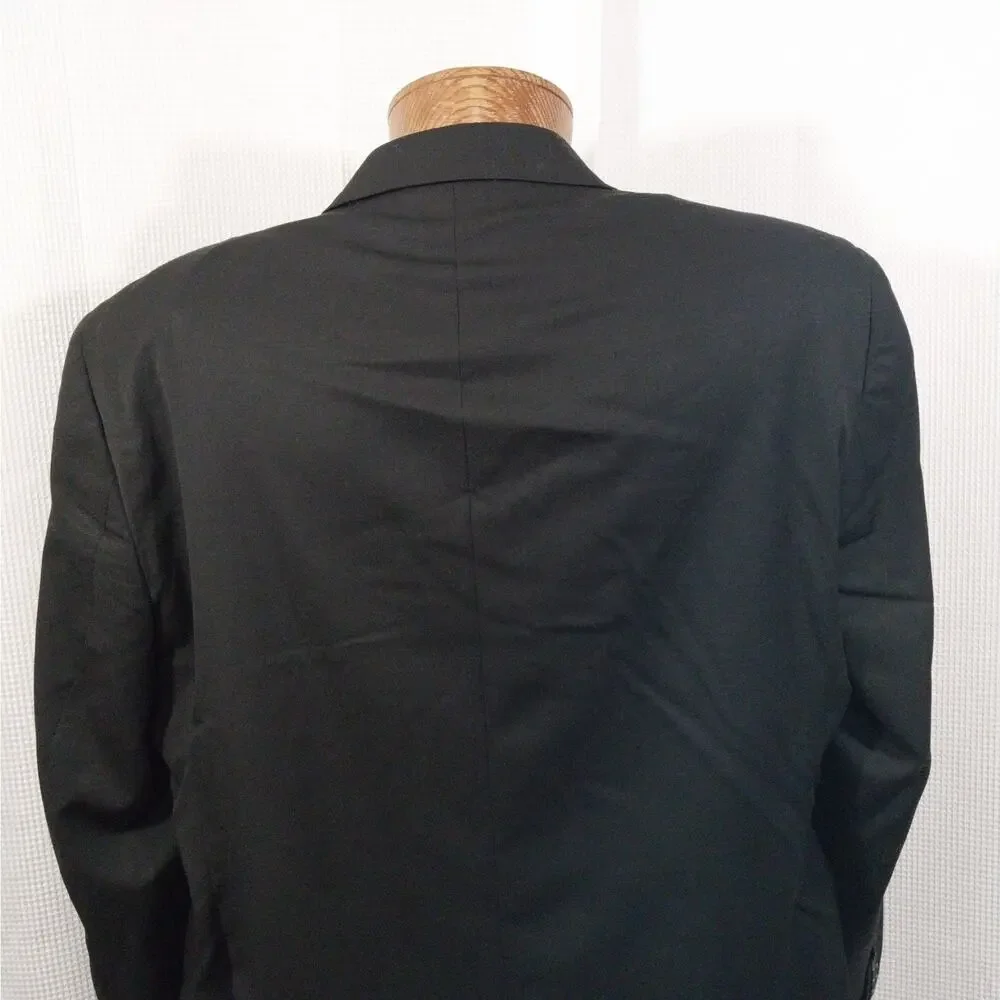 NWT@$395! PRONTO UOMO! PLATINUM LUXE BLACK 100% FINE WOOL DRESS JACKET! SZ 48L